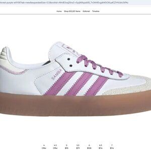 ADIDAS WOMENS SAMBAE SHOES - Size 7.5